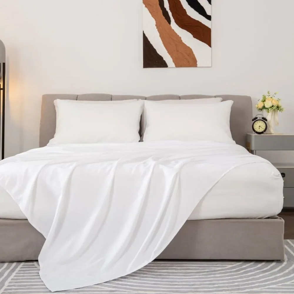 Alpine Swiss White Pillowcases - Set of 2